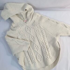 Cat & Jack Cream Cable Knit Turtleneck Sweater